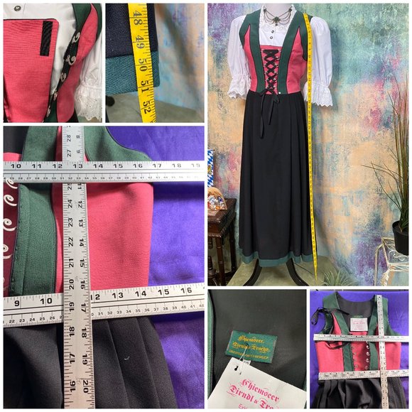 NWTπOriginal traditional high-quality Bavarian Dirndl with Apron & Blouse - Picture 4 of 16